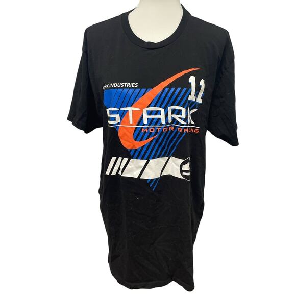 Rock Me Apparel Mens XL Stark Industries Motor Racing 100% Cotton Crew Neck Tee - Picture 1 of 4